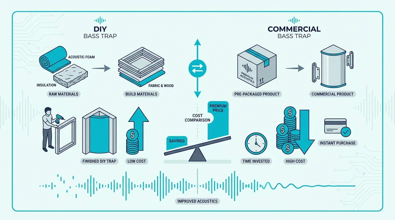 DIY bass trap cost compared with commercial bass traps