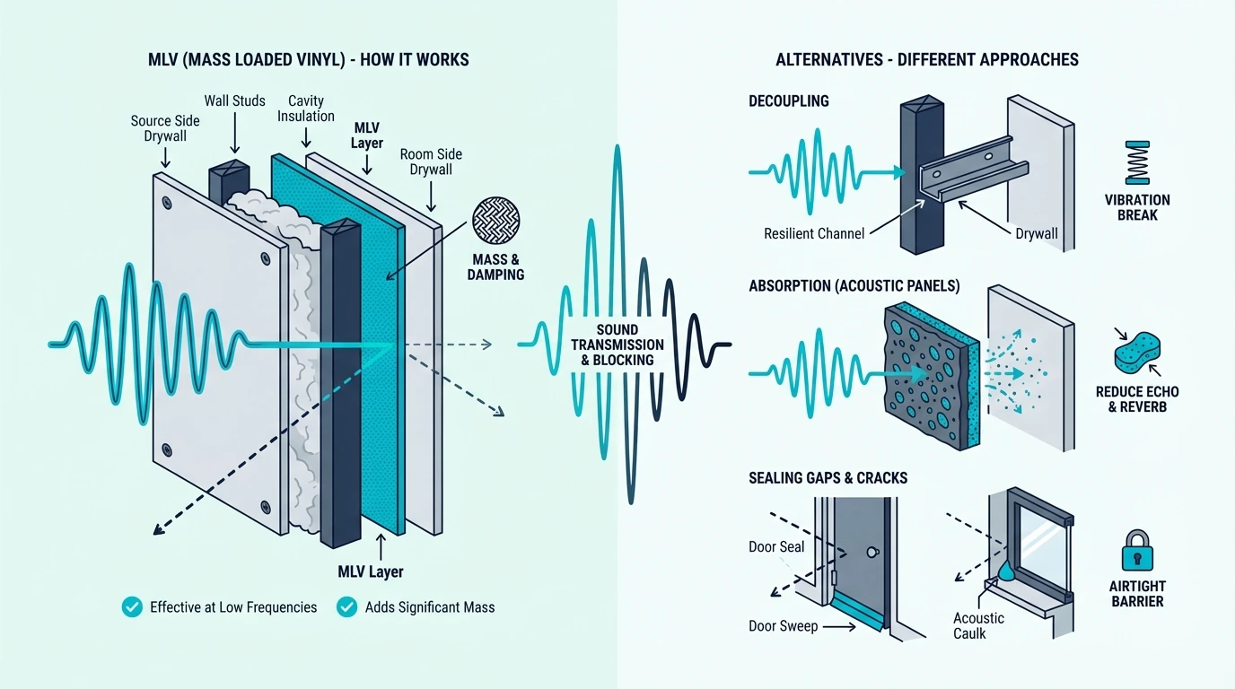 Alternatives to mass loaded vinyl for soundproofing