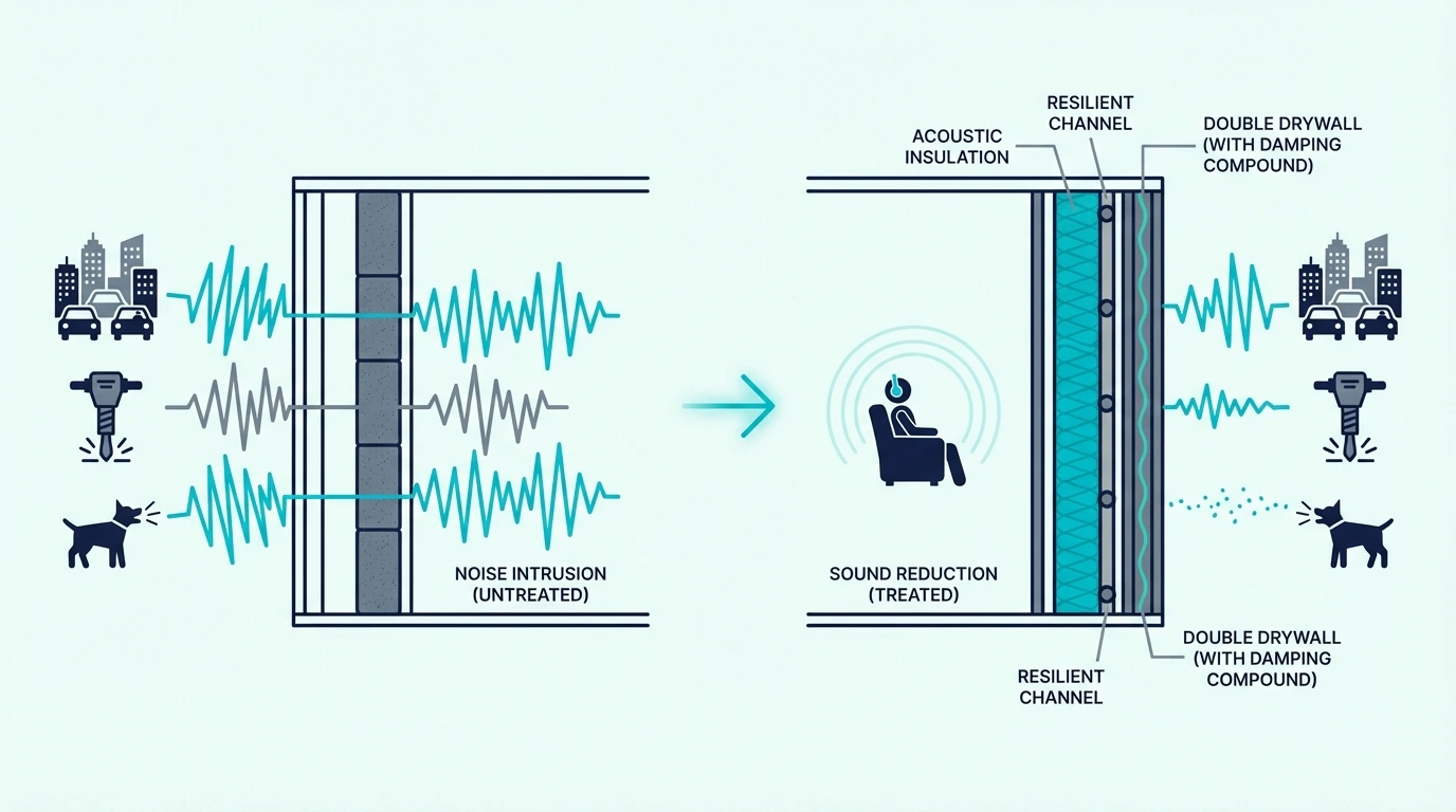 Overview of when soundproofing works