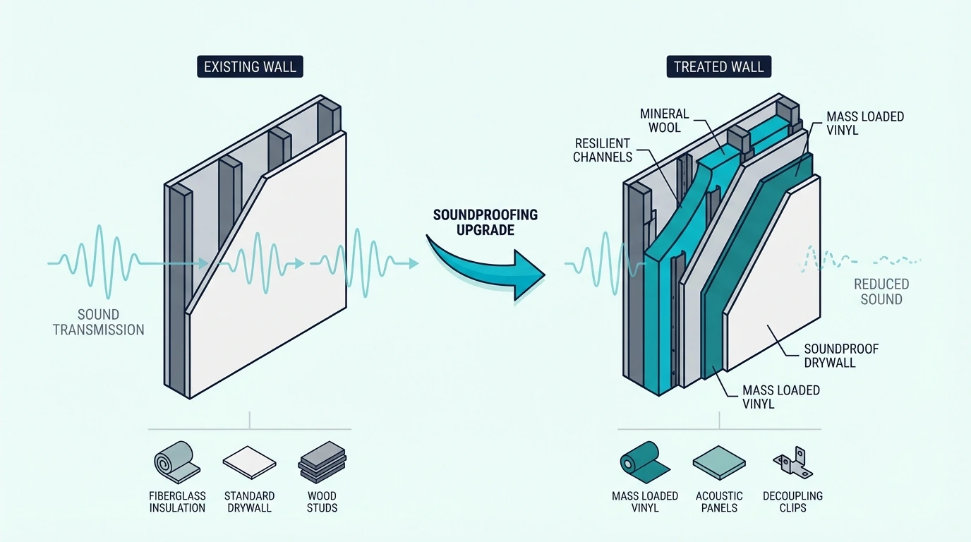 Existing wall soundproofing methods compared