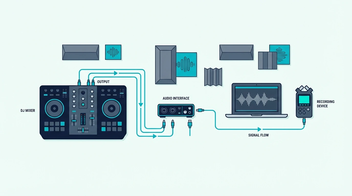Recording a DJ mix with an external recorder