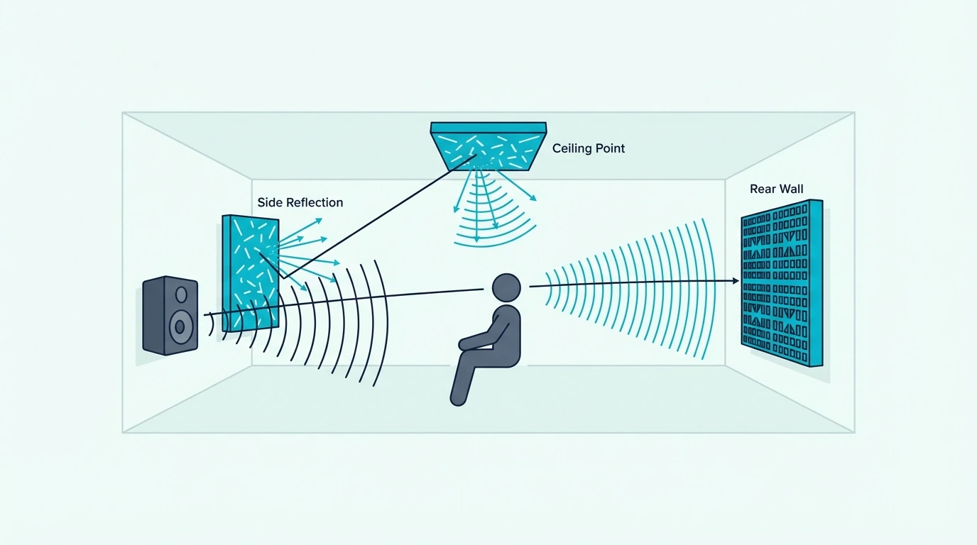 How to find the best spots for sound diffusers