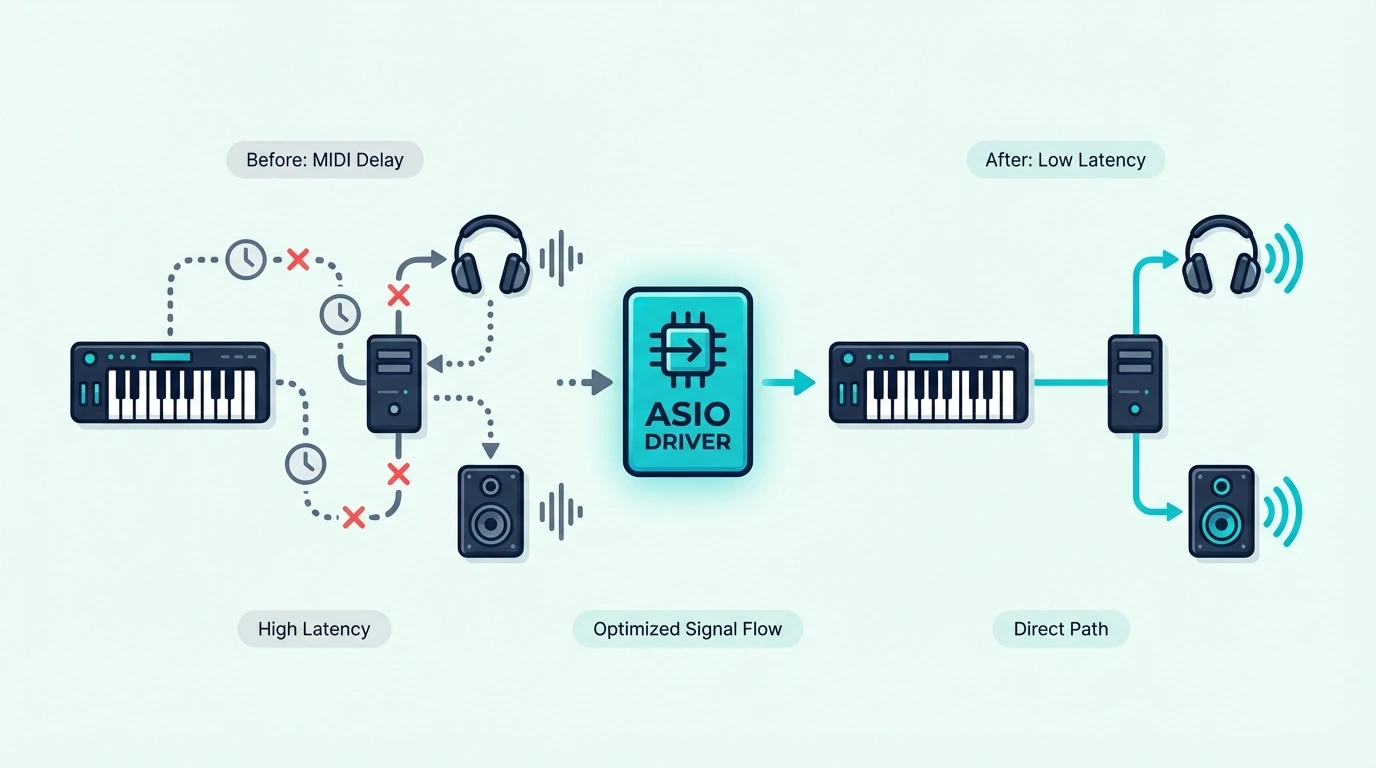 Fixing MIDI delay with an ASIO driver