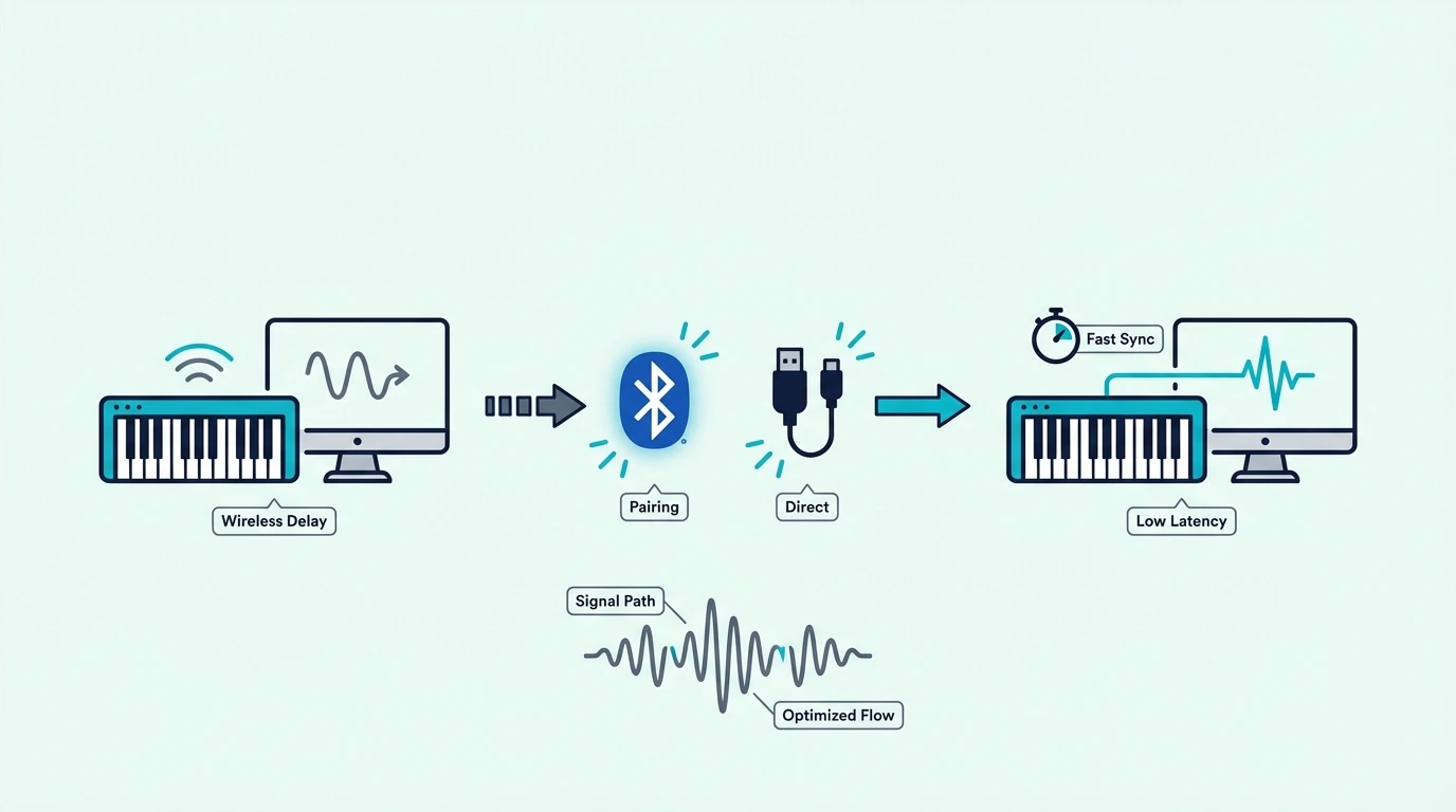 Bluetooth and USB connection issues that cause MIDI delay