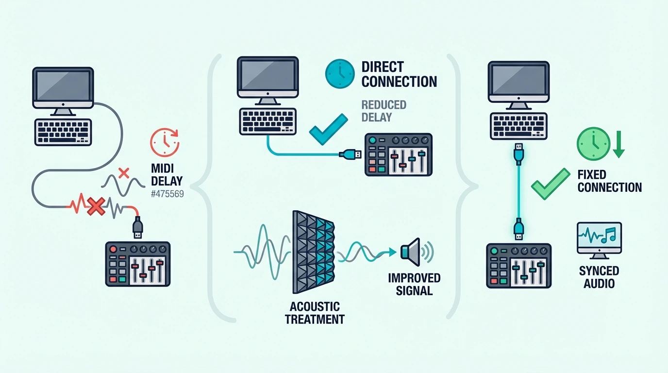 Fixing MIDI delay with a better USB connection
