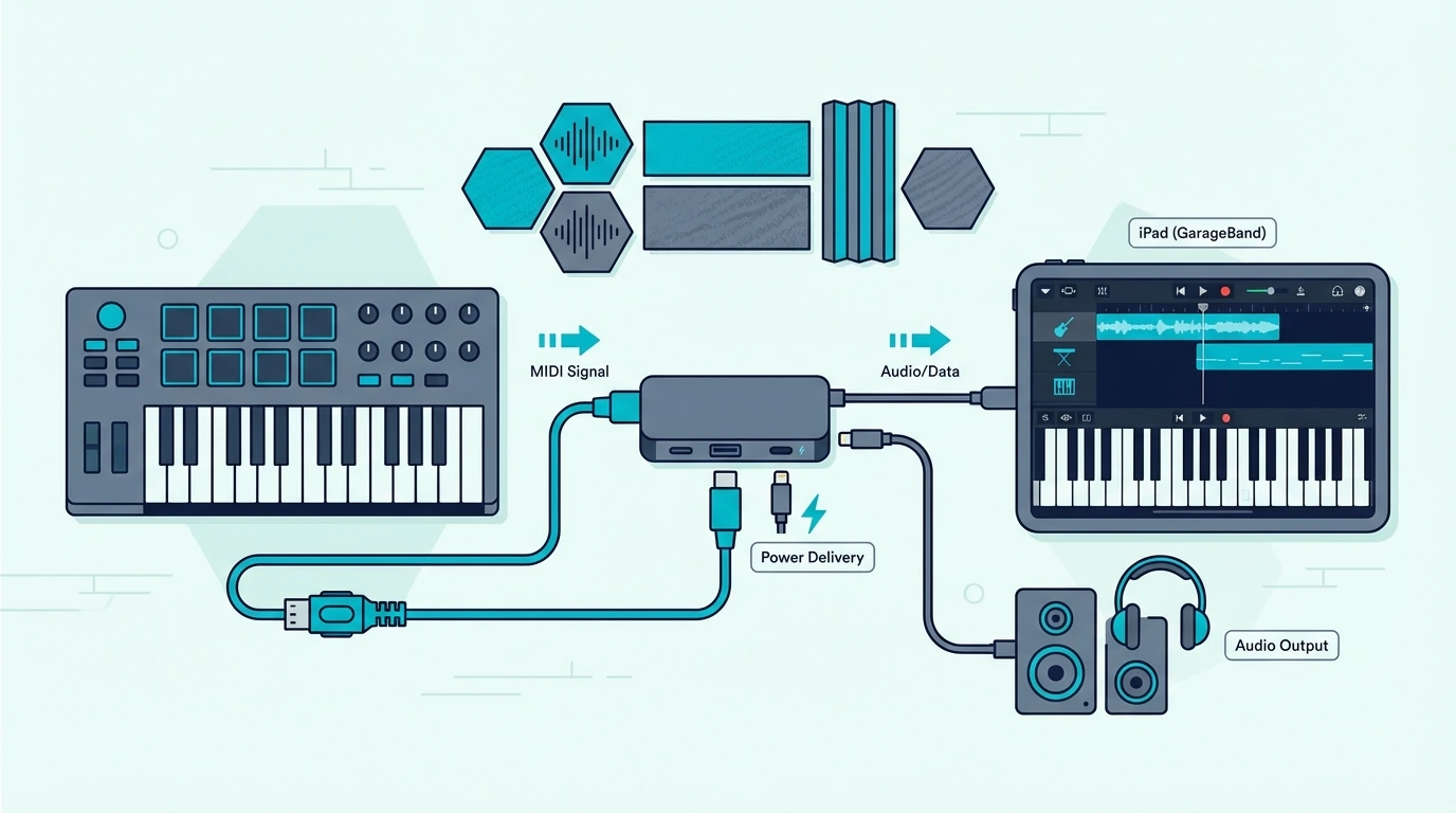 GarageBand iPad tips for MIDI keyboard setup