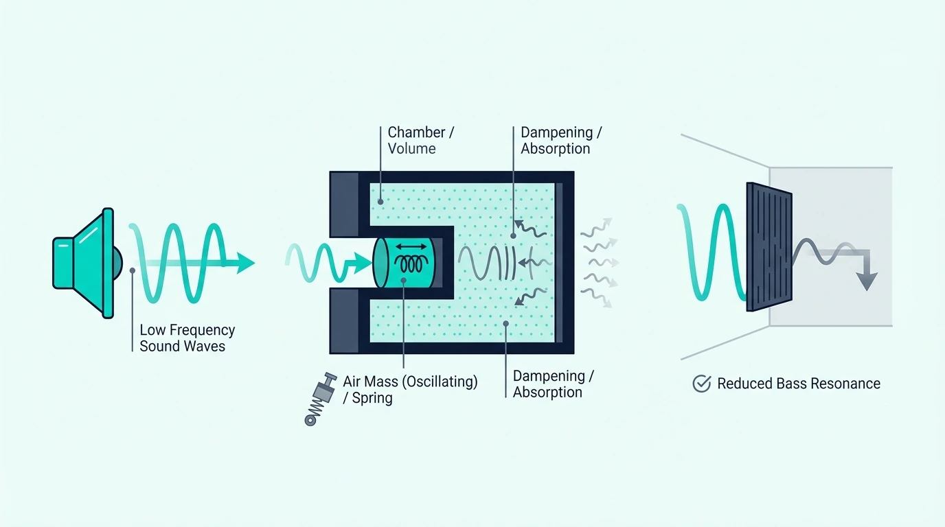 Physics of Helmholtz resonance for low-frequency absorption
