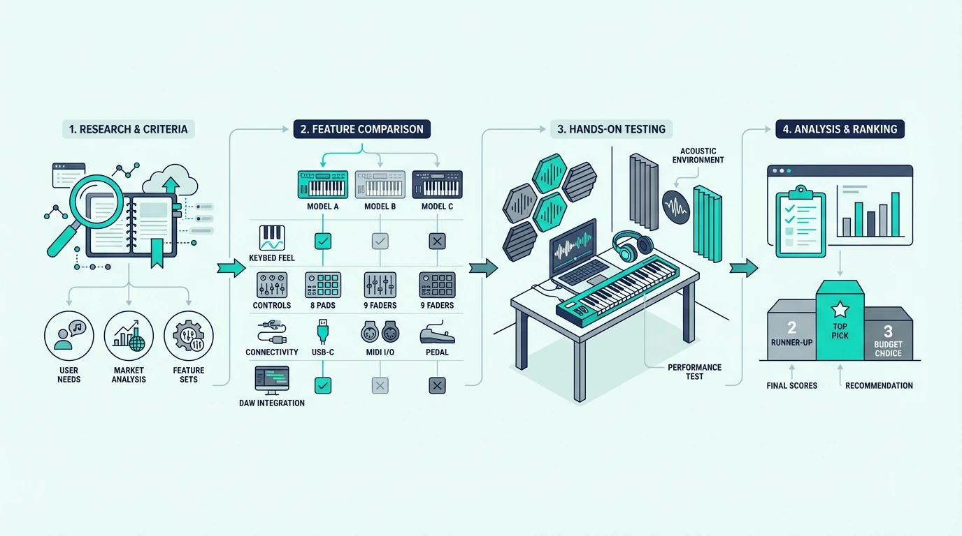 How MIDI keyboards were chosen for comparison