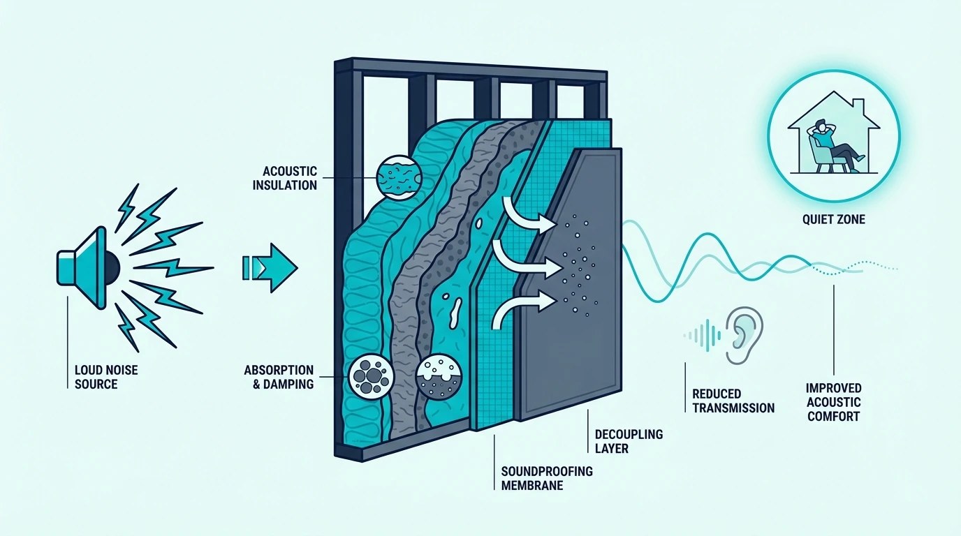Basics of using insulation for soundproofing