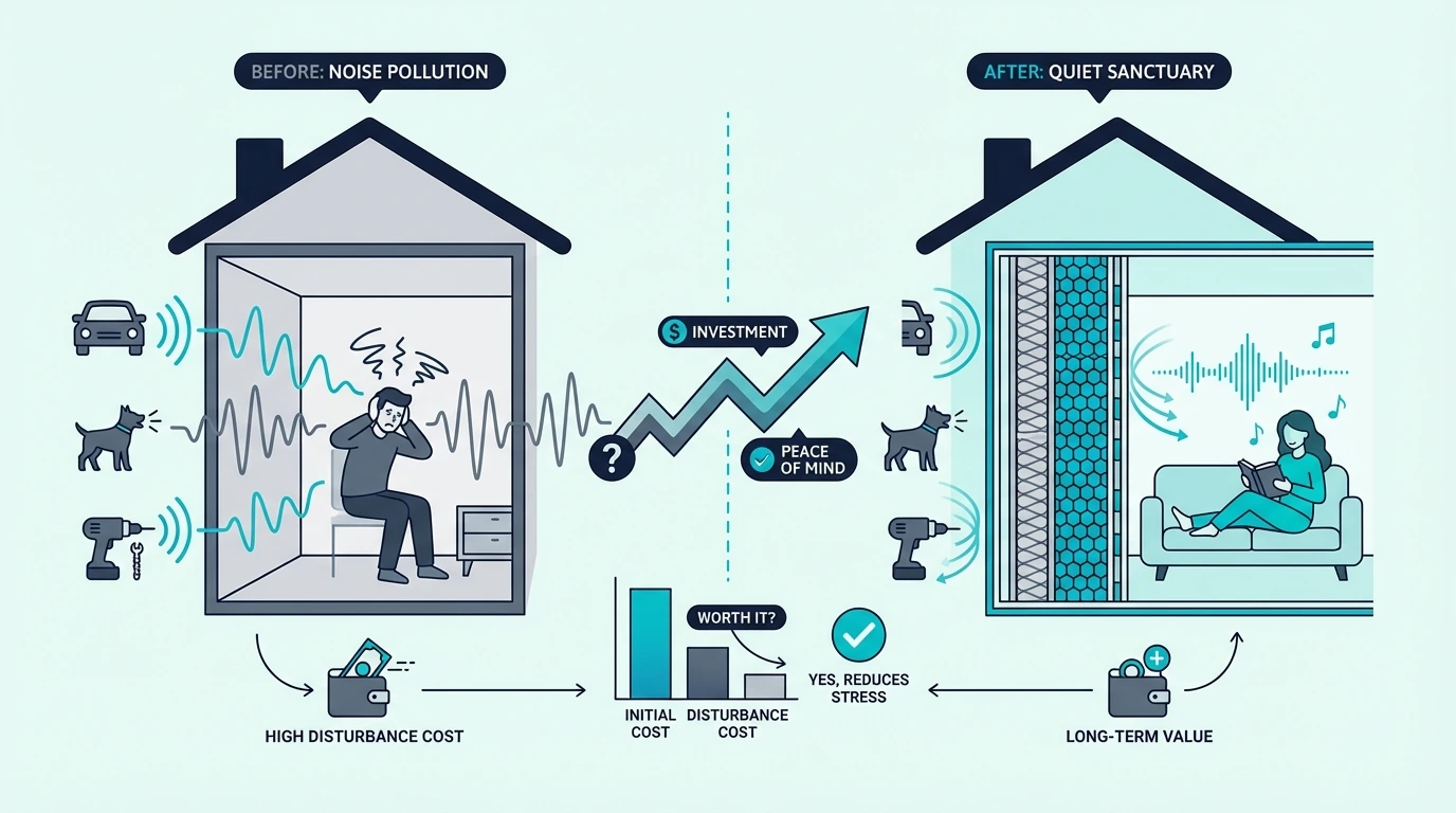 Cost comparison for deciding whether soundproofing is worth it