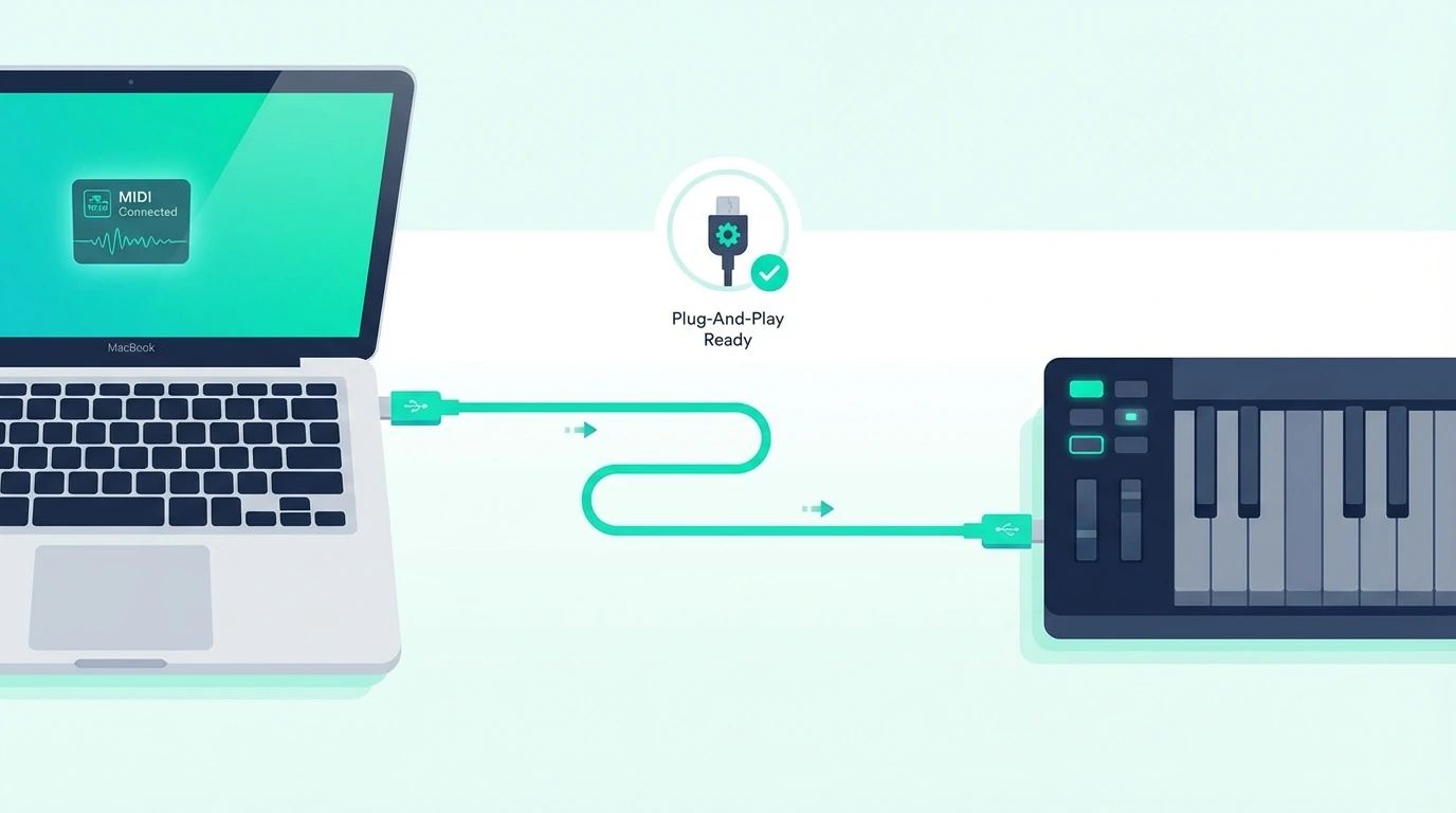 macOS plug-and-play setup for MIDI keyboards