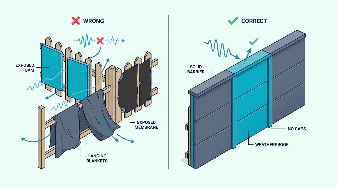 Common backyard soundproofing mistakes