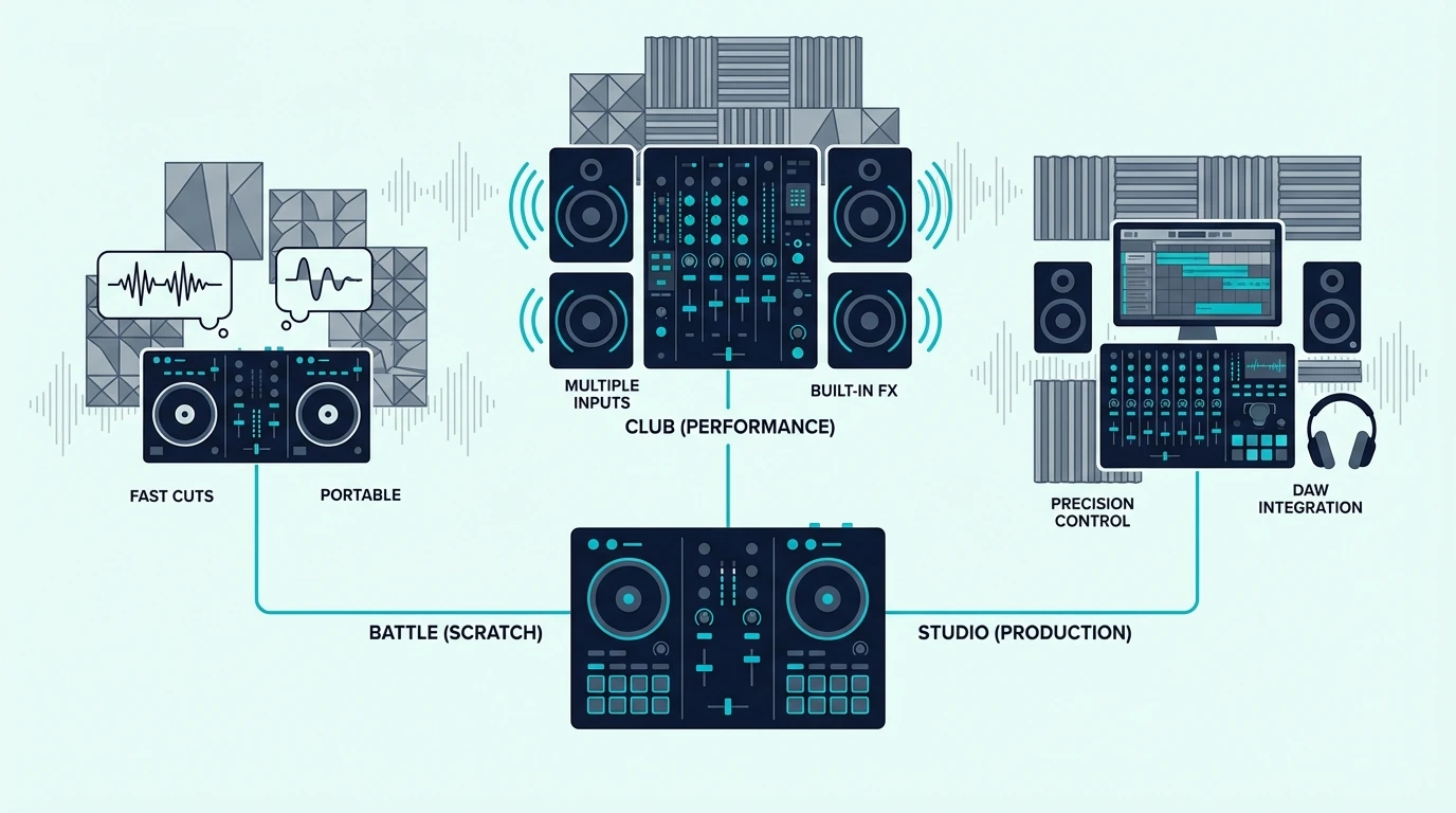 Overview of popular DJ mixer brands