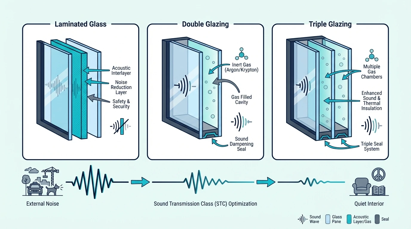 Most effective soundproof window types compared