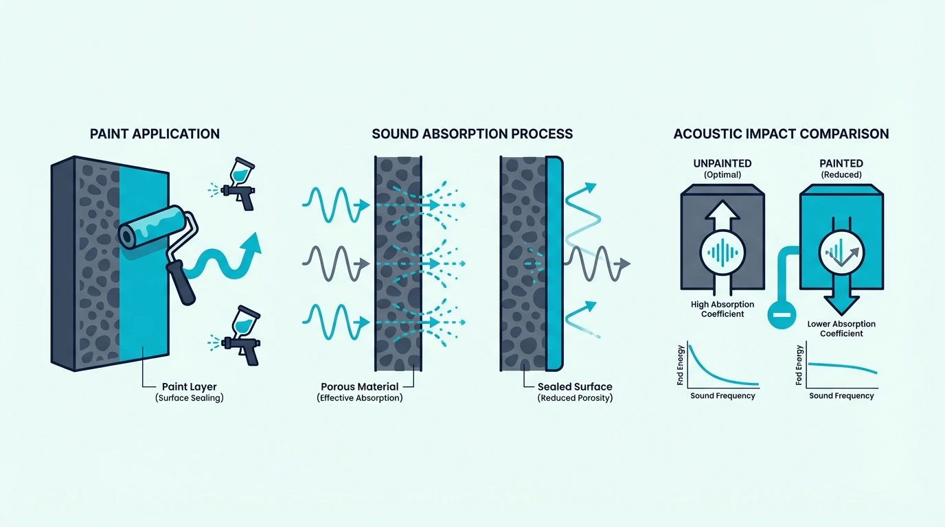 How paint can affect bass trap absorption