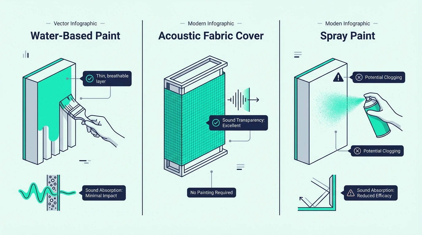 Paint type comparison for bass traps