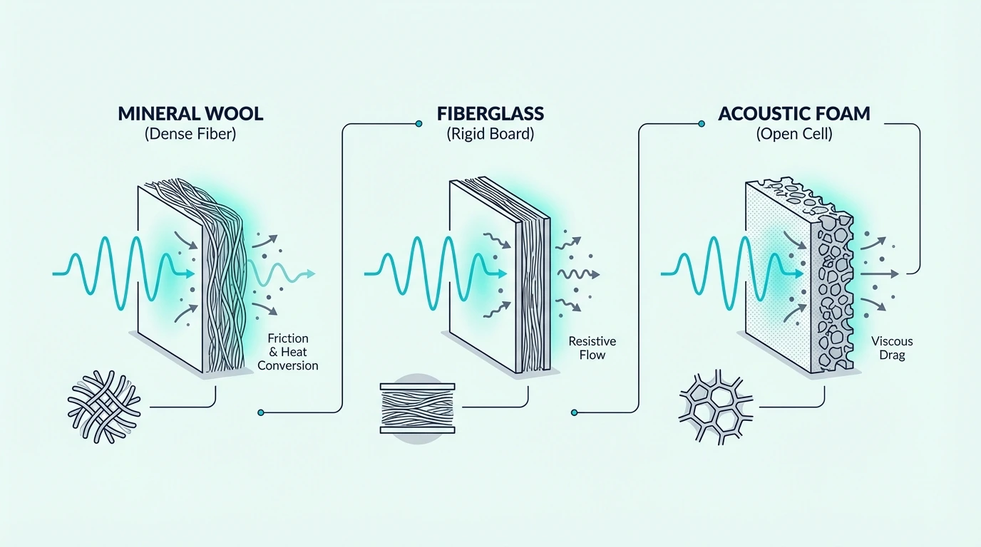 Porous absorber bass trap types