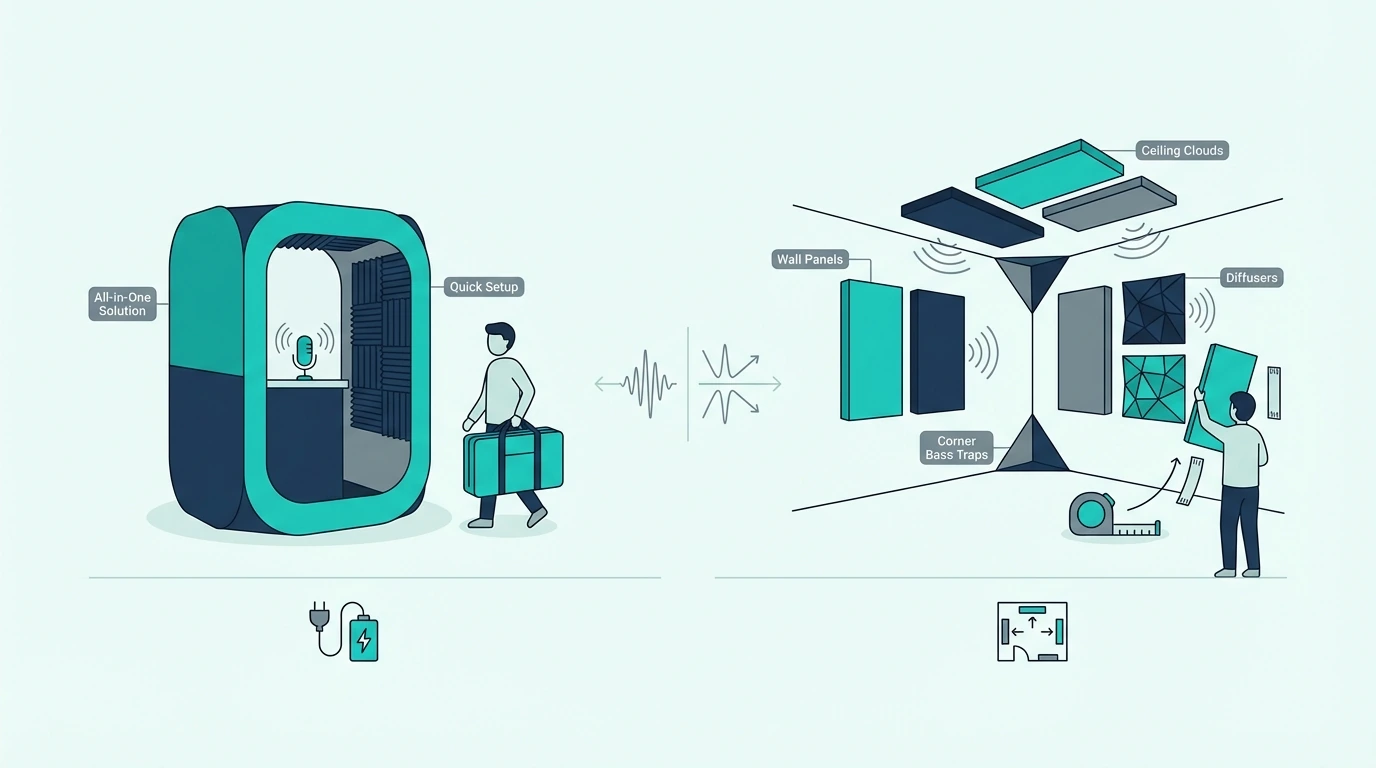 Portable recording booth options for vocals