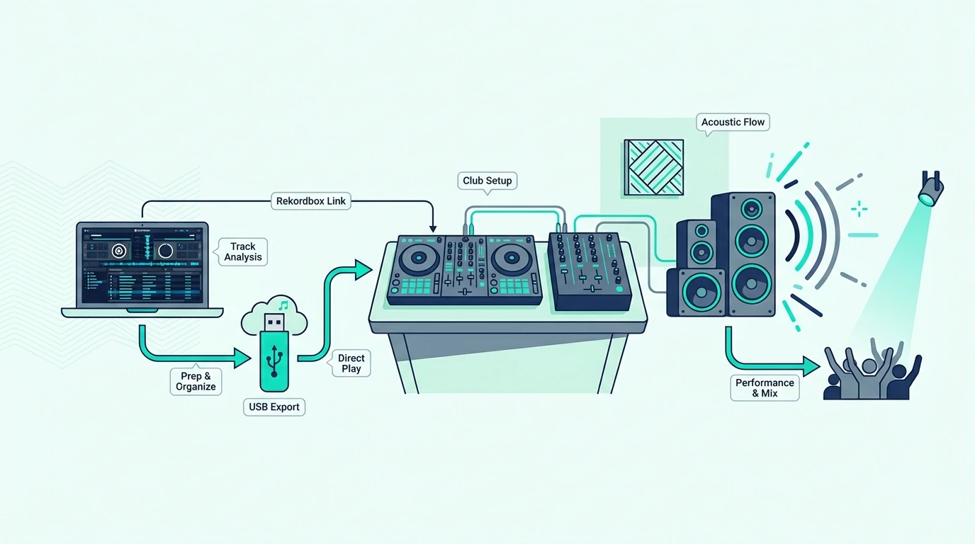 Rekordbox controller workflow for club-style DJing