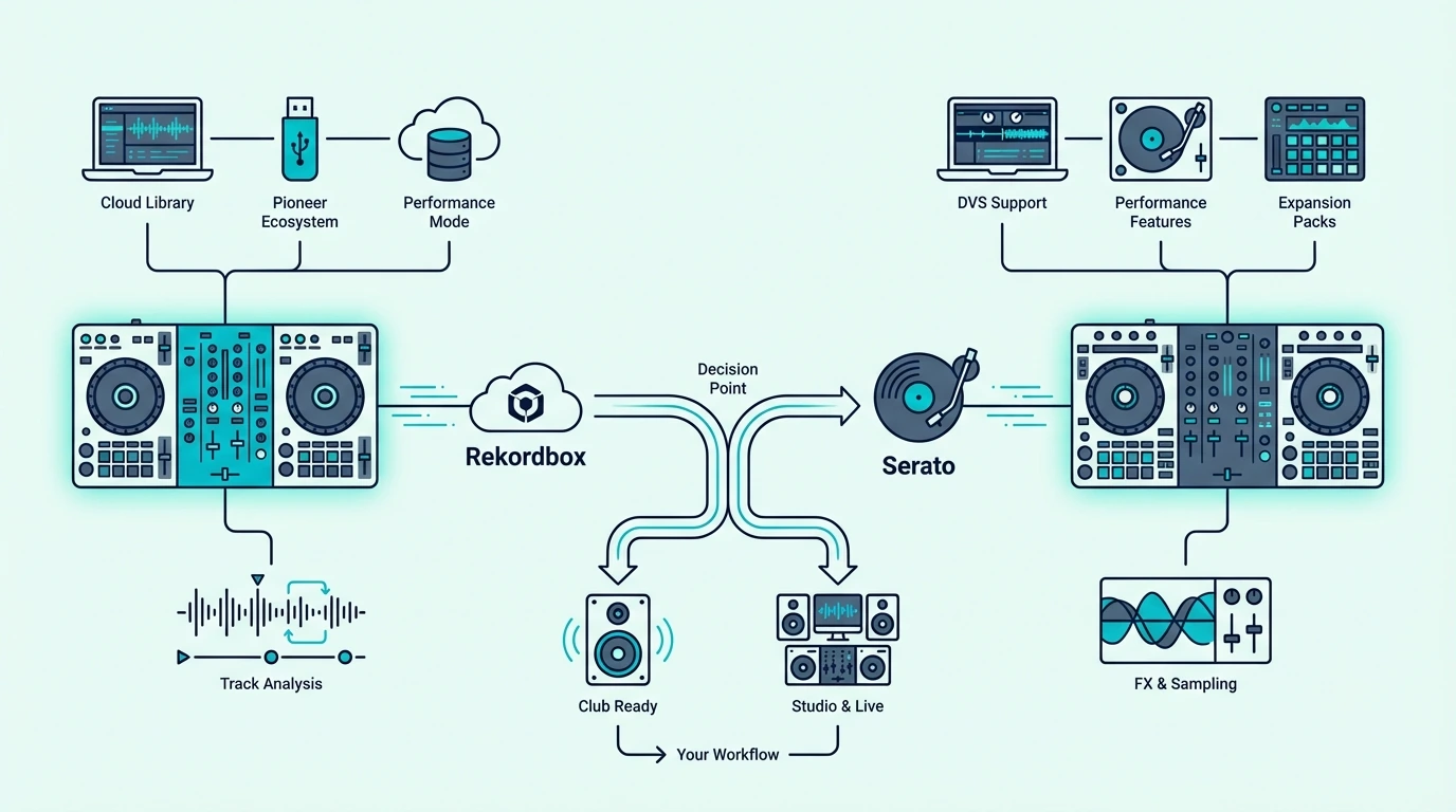 Decision guide for choosing Rekordbox or Serato controllers