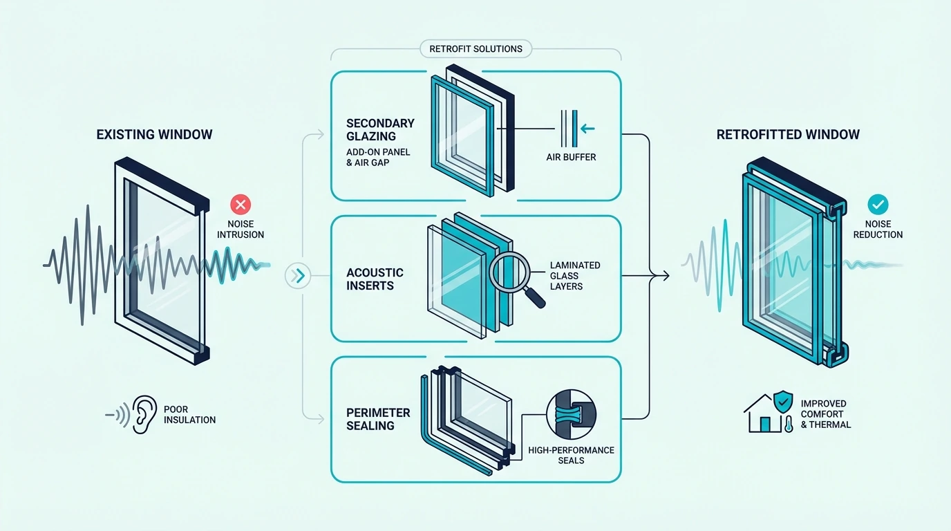 Retrofit options for soundproofing existing windows
