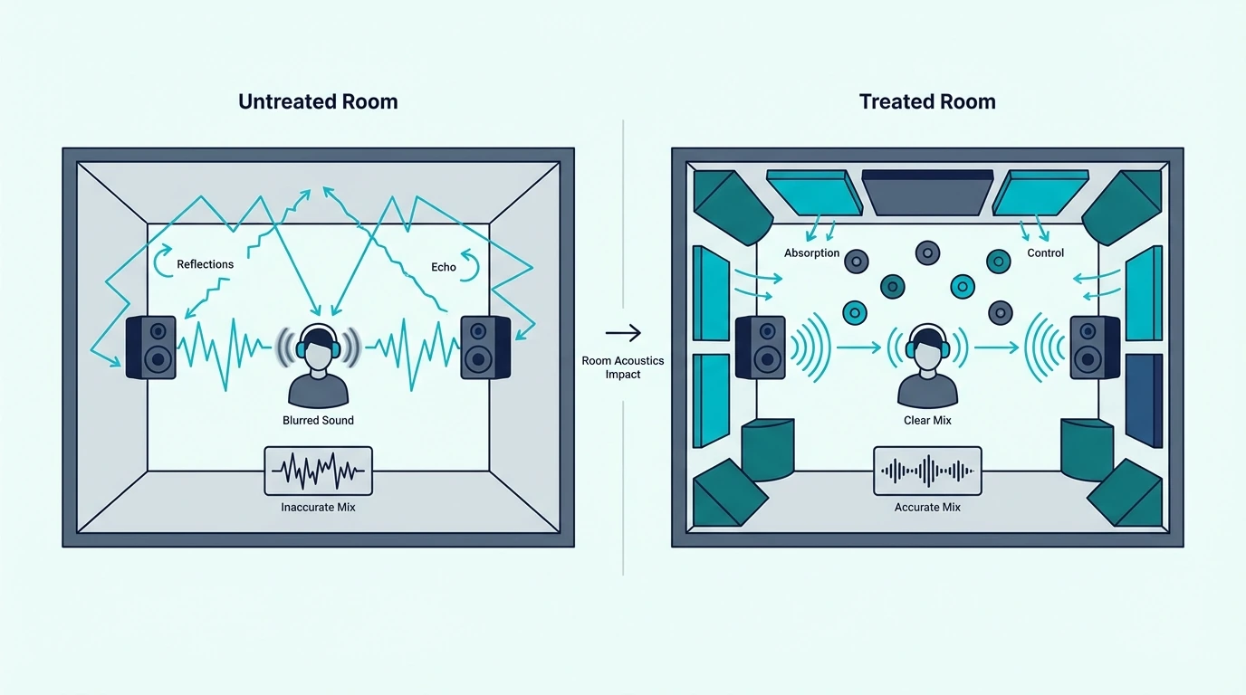Why room acoustics matter for mixing decisions
