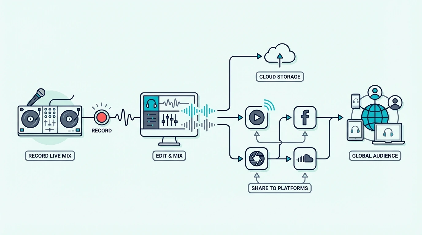 Platforms for sharing a recorded DJ mix
