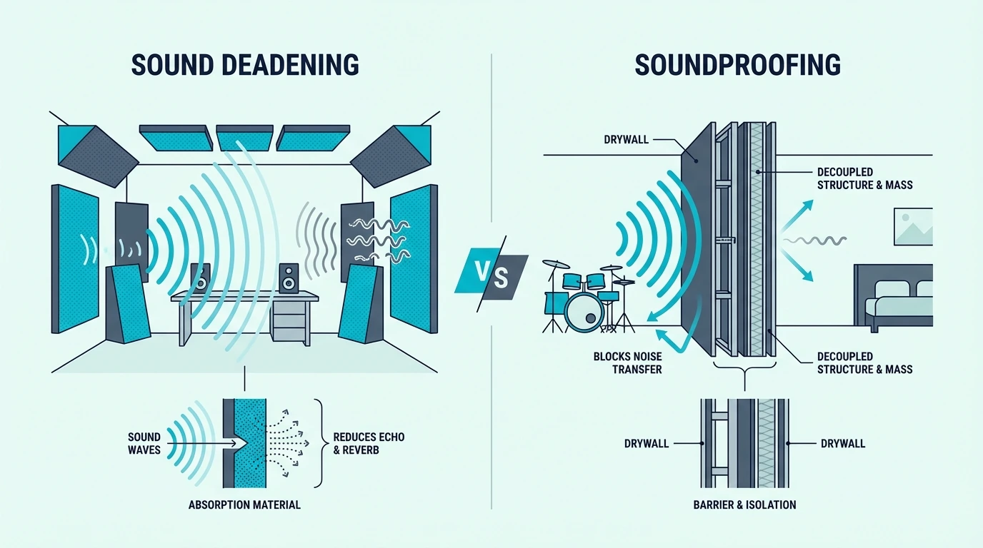 How soundproofing blocks noise transfer