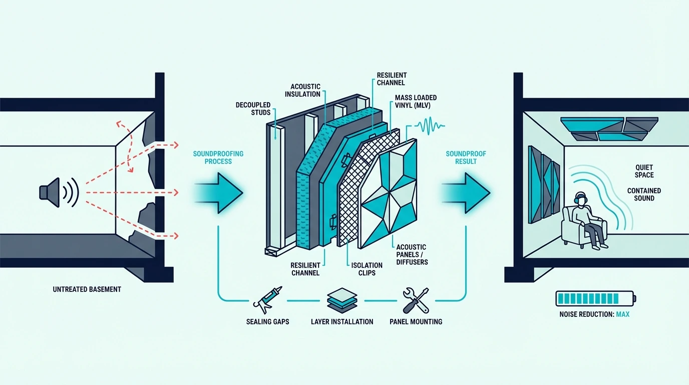 Overview of basement soundproofing methods