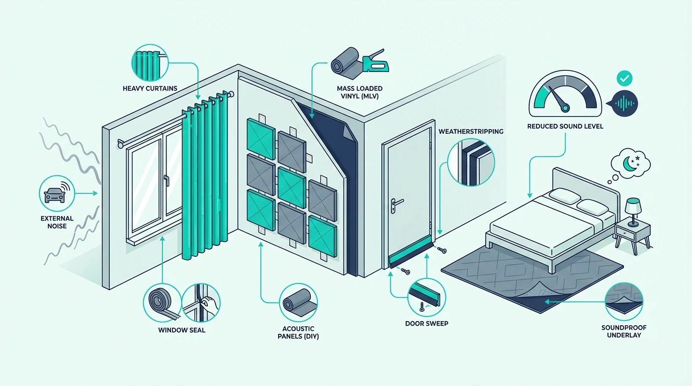 Cheap ways to soundproof a bedroom