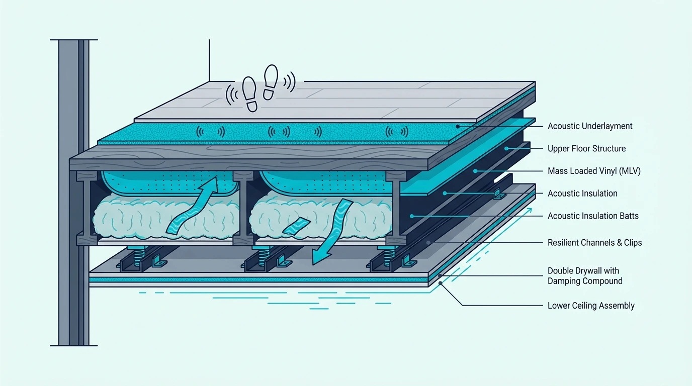Basics of soundproofing between floors