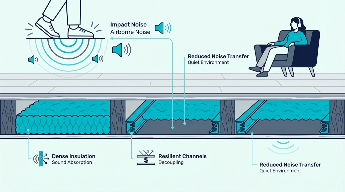Cheap ways to reduce noise between floors