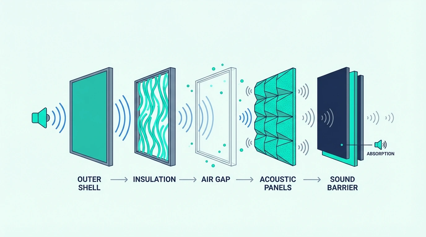 Materials used to build a soundproof booth
