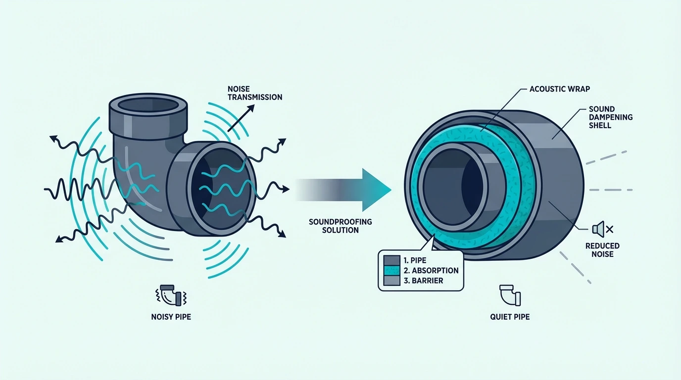 Solutions for reducing drain pipe noise