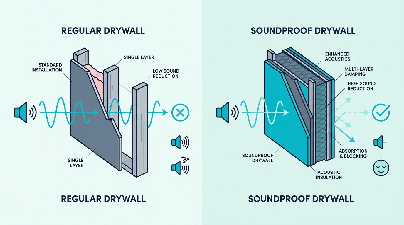 Alternatives to soundproof drywall for wall assemblies