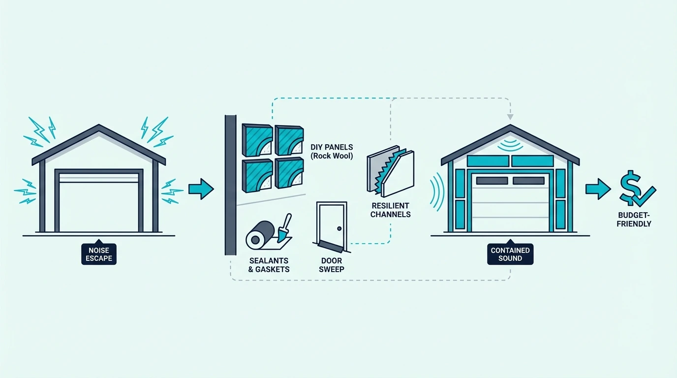 Budget garage soundproofing options