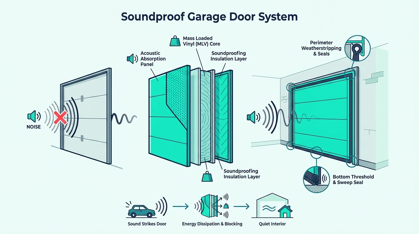 Soundproofing a garage door