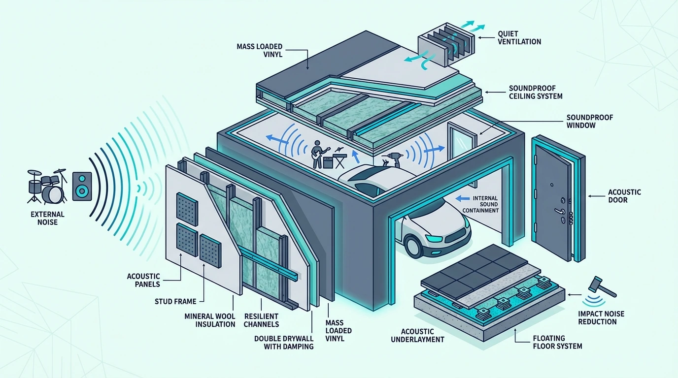 Overview of garage soundproofing priorities