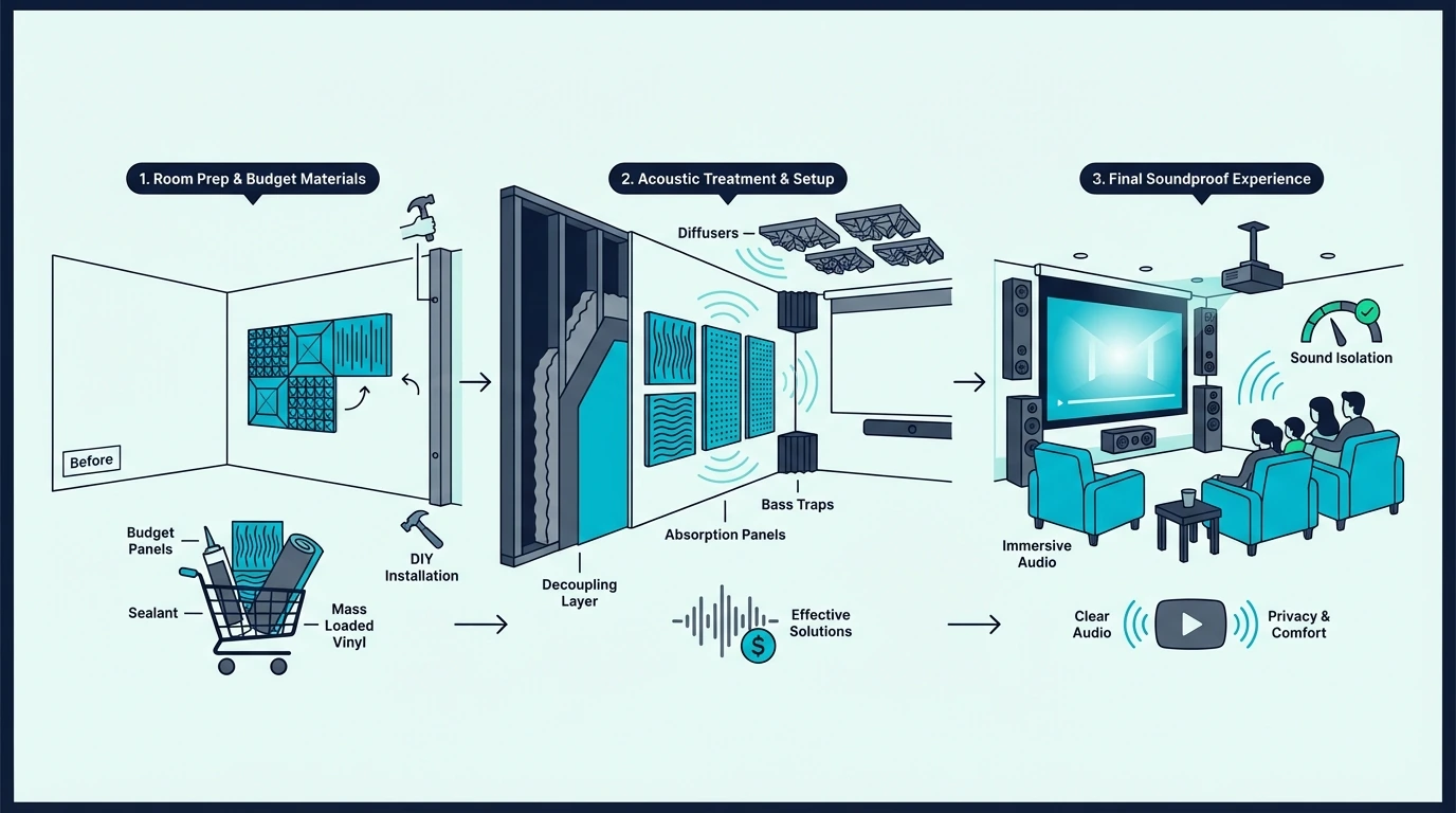 Budget plan for soundproofing a home theatre room
