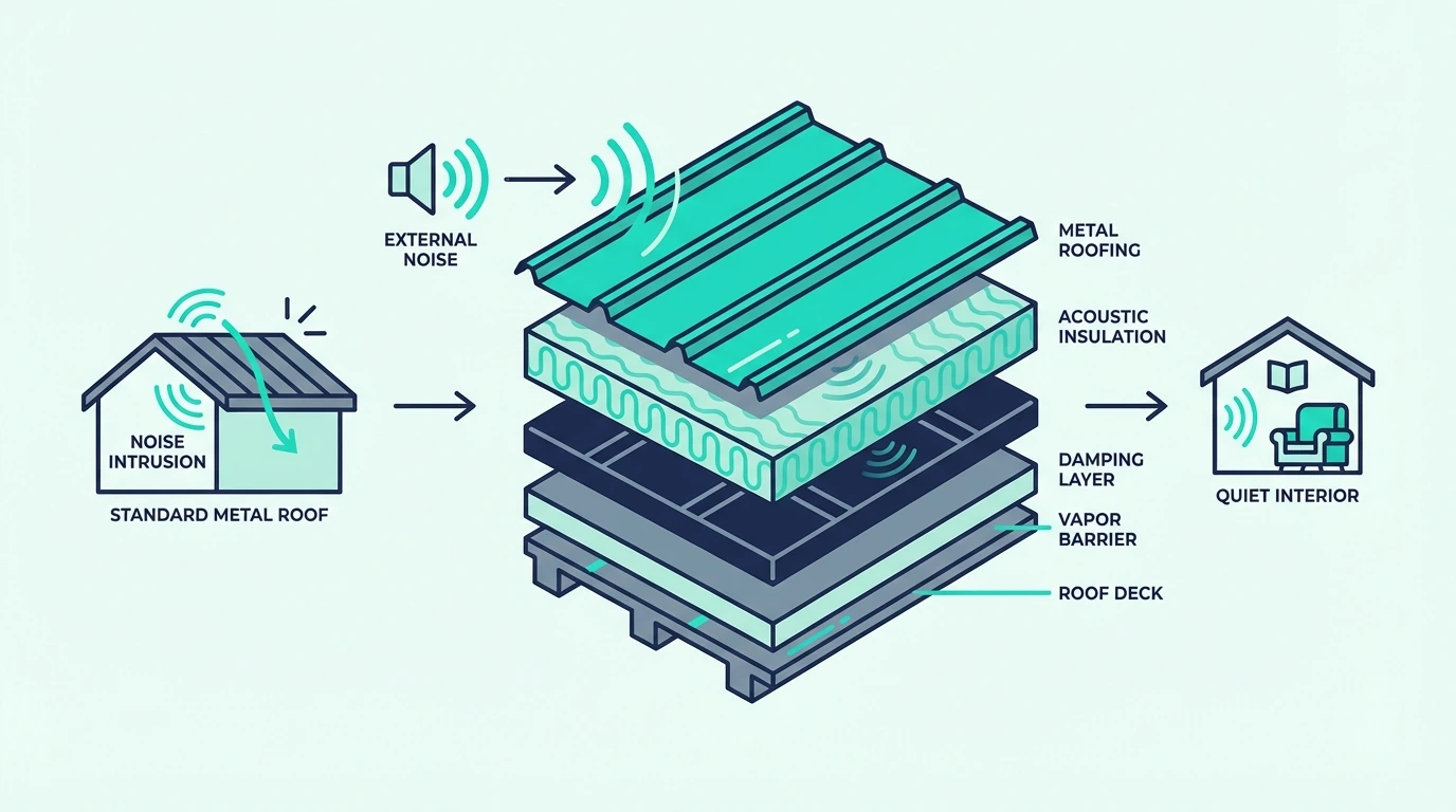 Overview of soundproofing a metal roof