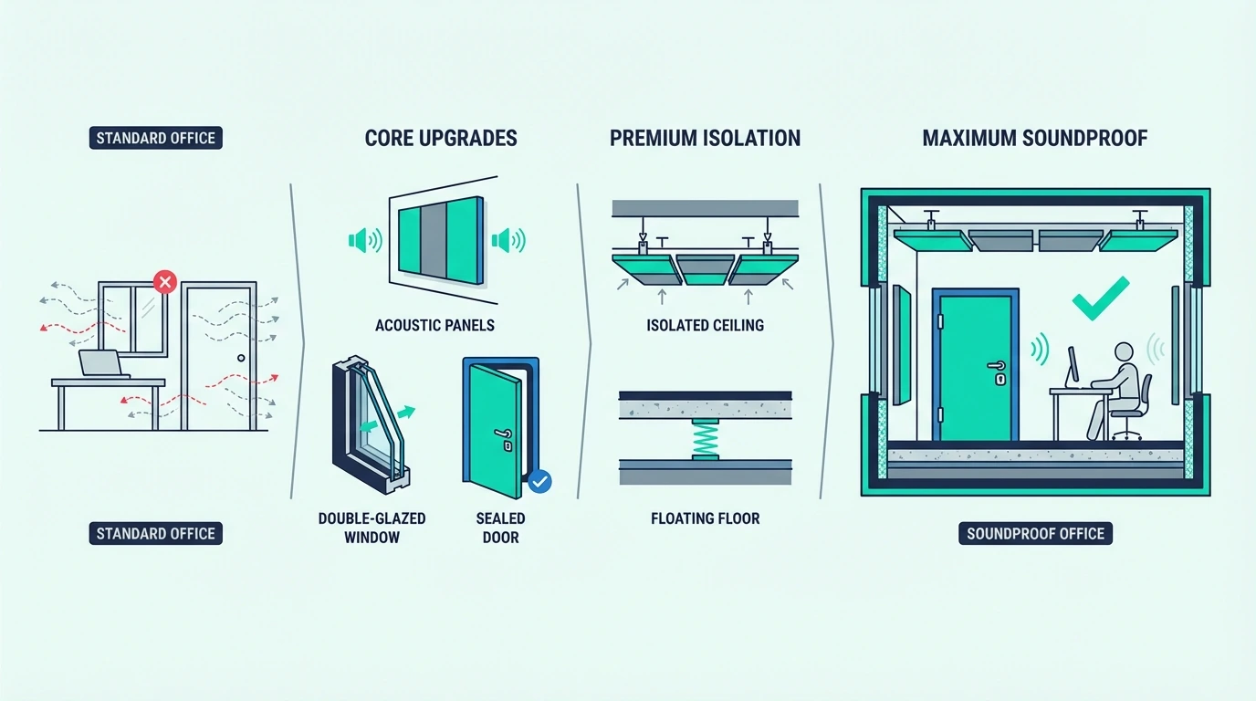 Biggest upgrades for office soundproofing