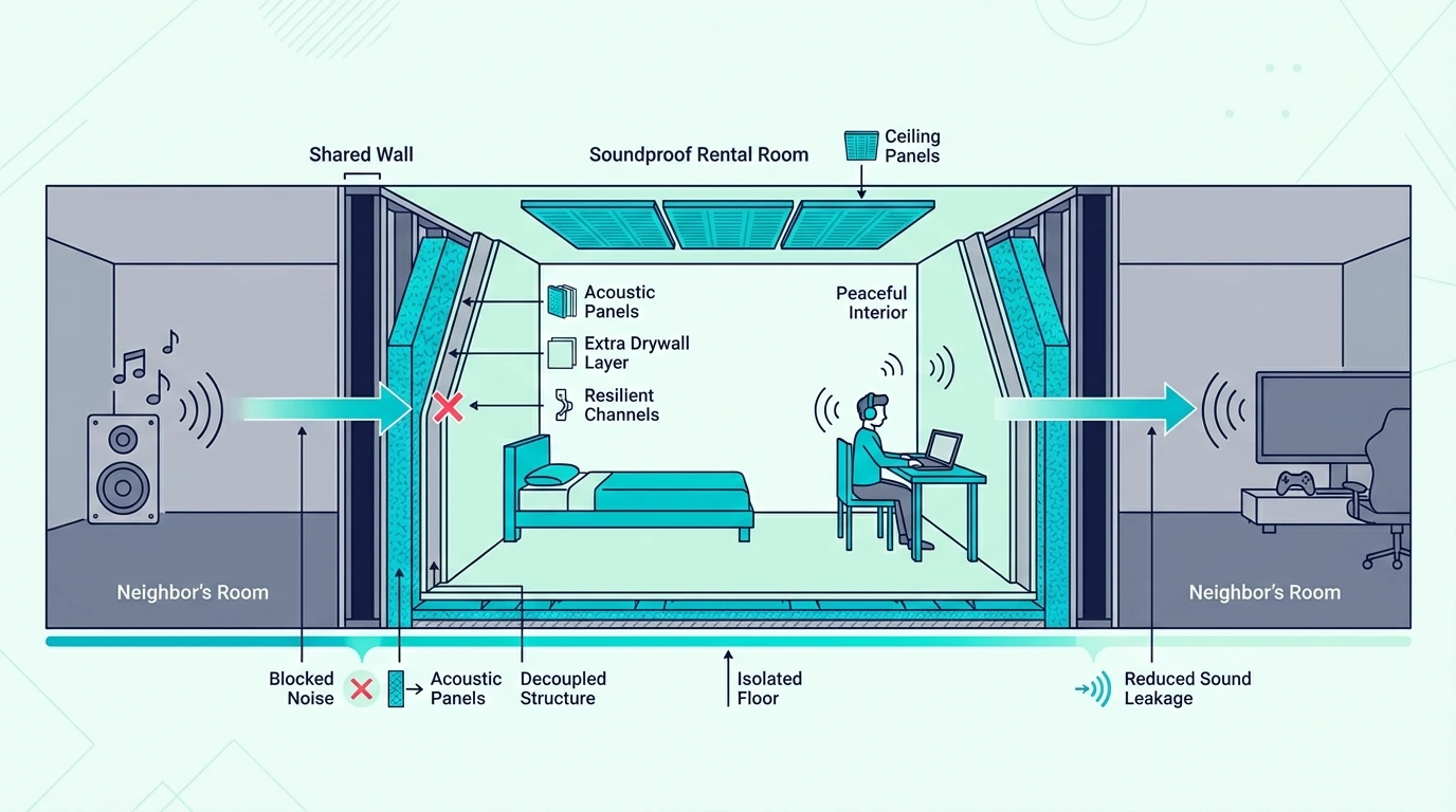 Rental room shared wall soundproofing options
