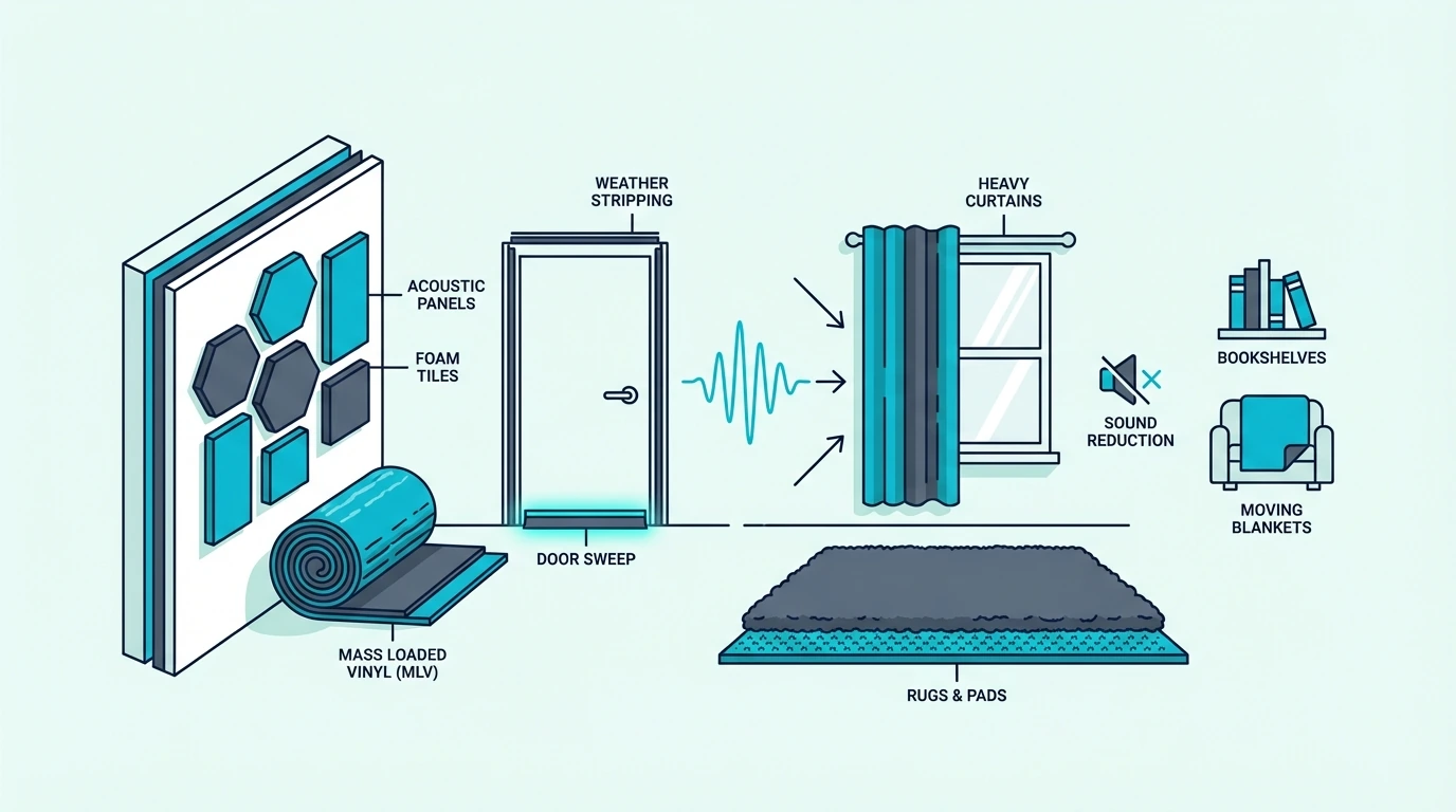 Budget materials for soundproofing a room
