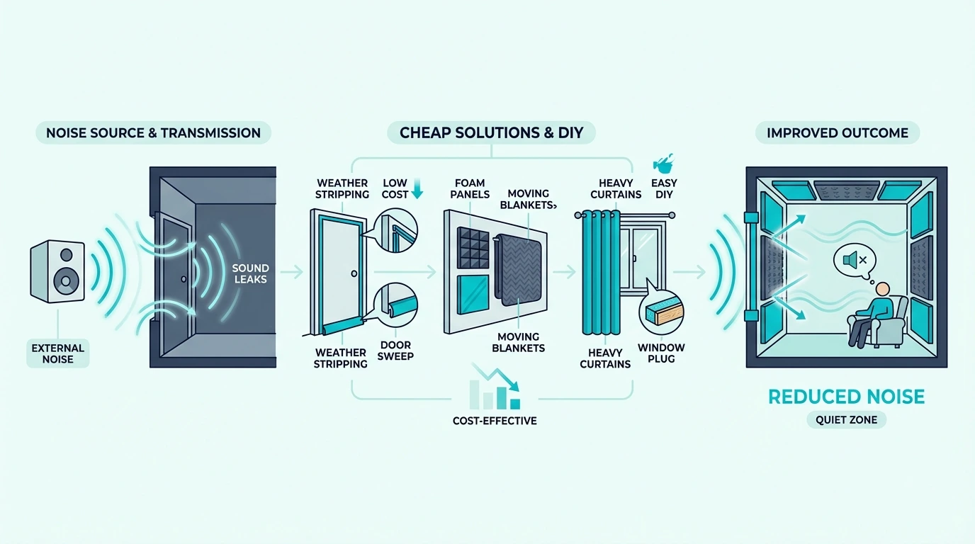 Overview of cheap room soundproofing options