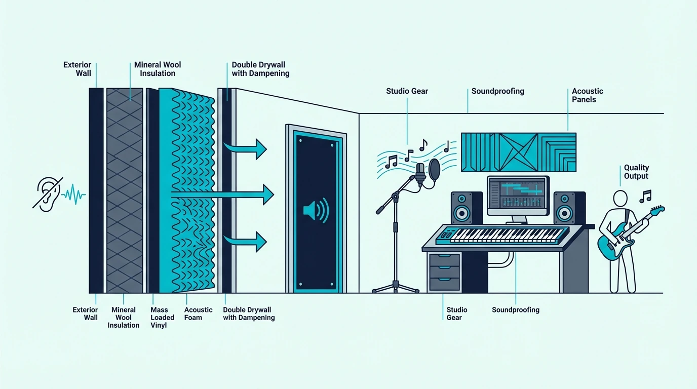 Soundproofing priorities for a music room
