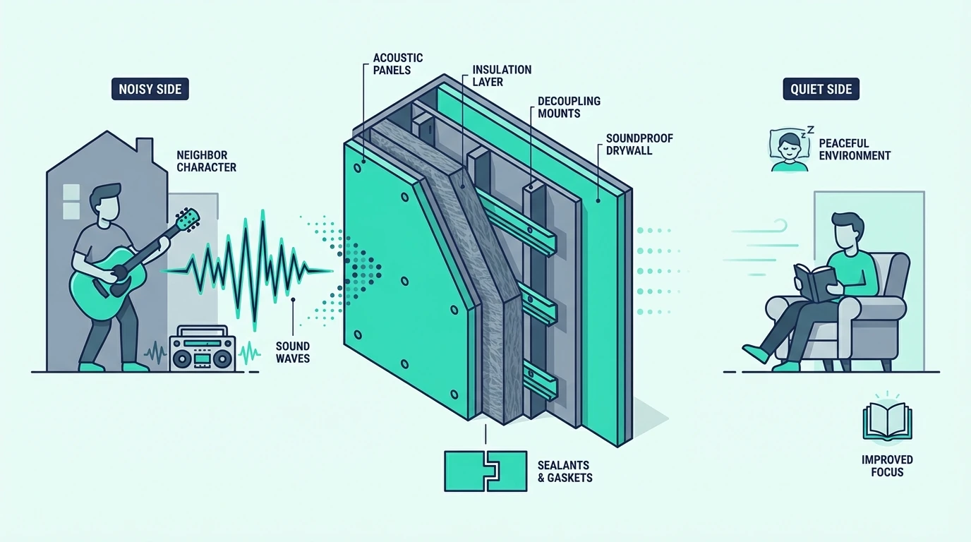 Best wall soundproofing solutions for neighbour noise