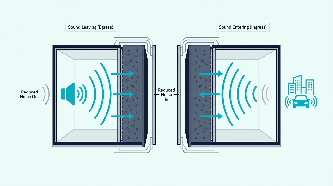 How soundproofing can reduce noise in both directions