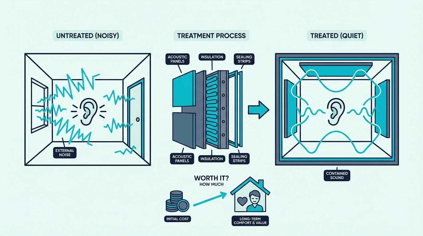 How much soundproofing costs by project type