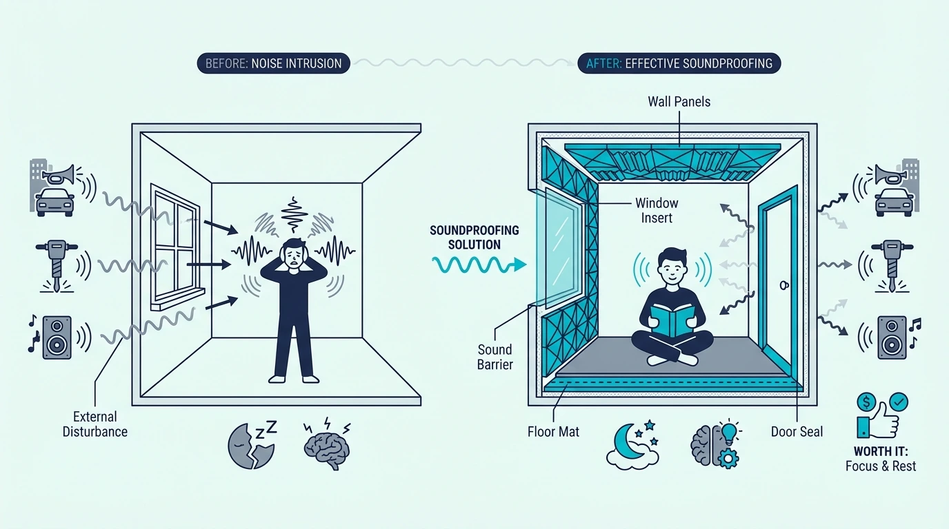 Overview of when soundproofing is worth it