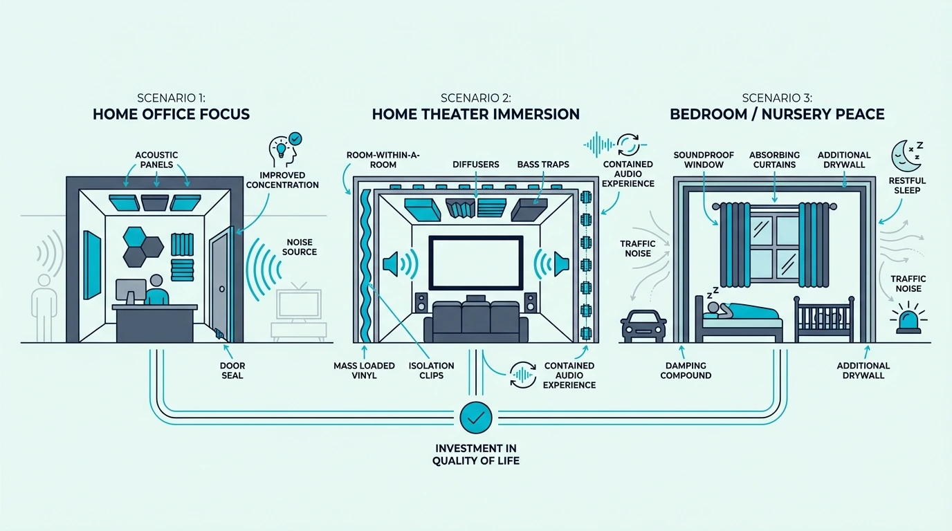 Scenarios where soundproofing pays off